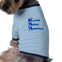 Karaoke Addicts Anonymous pet clothing by Karaoke_Shop Karaoke Addicts Anonymous pet clothing