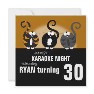 Karaoke Birthday Invitation invitation