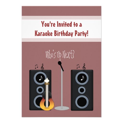 Karaoke Birthday Party Invitation