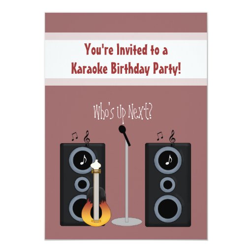 Karaoke Birthday Party Invitation Zazzle