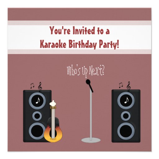 Karaoke Birthday Party Invitation