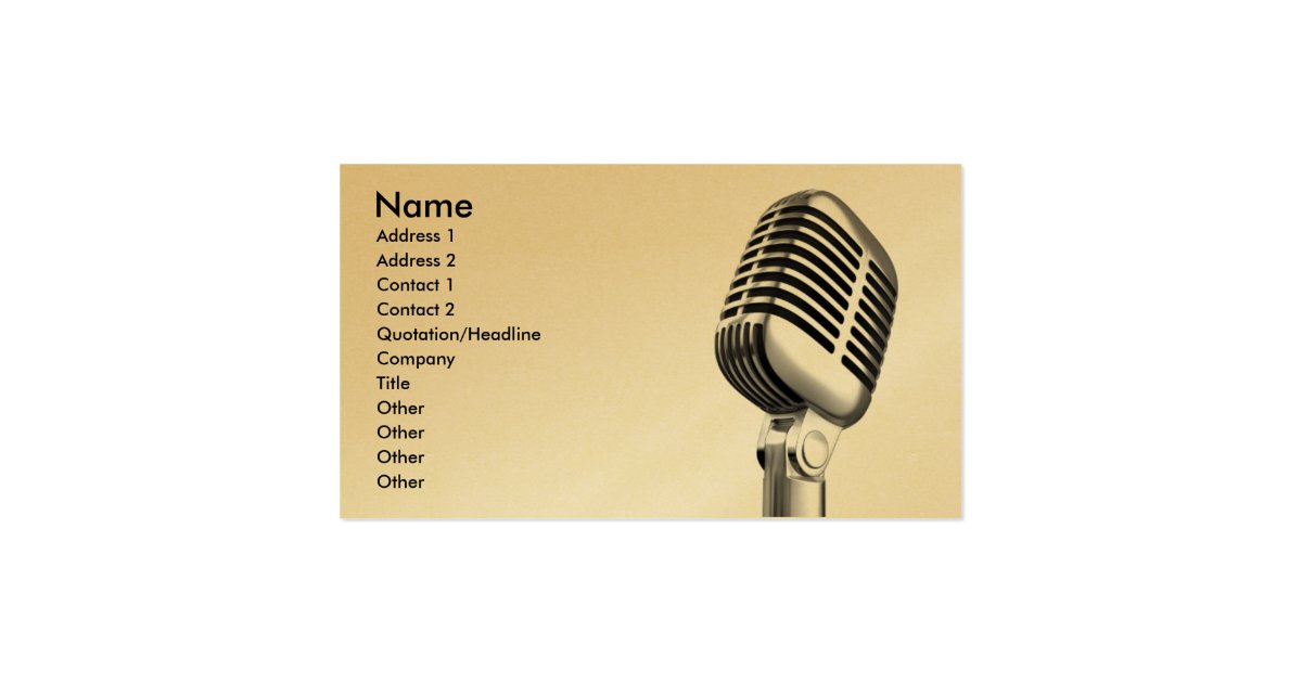 Karaoke Business Card | Zazzle