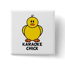 Karaoke Chick buttons by chicktshirts8 Karaoke Chick buttons