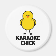 Karaoke Chick Fridge Magnets