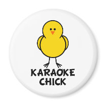 Karaoke Chick magnets by chicktshirts8 Karaoke Chick magnets