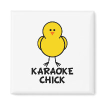 Karaoke Chick magnets by chicktshirts8 Karaoke Chick magnets