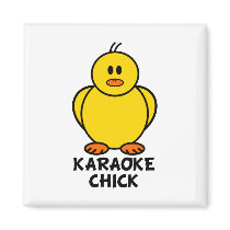 Karaoke Chick magnets by chicktshirts8 Karaoke Chick magnets