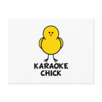 Karaoke Chick postcards by chicktshirts8 Karaoke Chick postcards