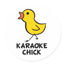 Karaoke Chick Sticker by chicktshirts8 Karaoke Chick Sticker