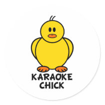 Karaoke Chick stickers by chicktshirts8 Karaoke Chick stickers