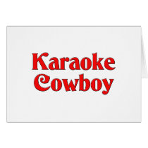 Karaoke Cowboy Card