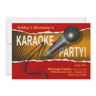 Karaoke Girls' Night Out Party Night invitation