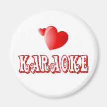 Karaoke Hearts Refrigerator Magnets