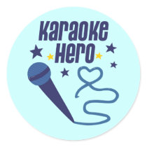 Karaoke Hero Round Sticker