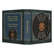 Karaoke LP Vinyl Record  1.5" Avery Binder