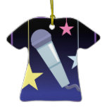 karaoke microphone and stars christmas tree ornaments