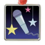 karaoke microphone and stars ornaments