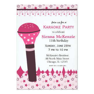 Karaoke Birthday Invitations &amp; Announcements | Zazzle
