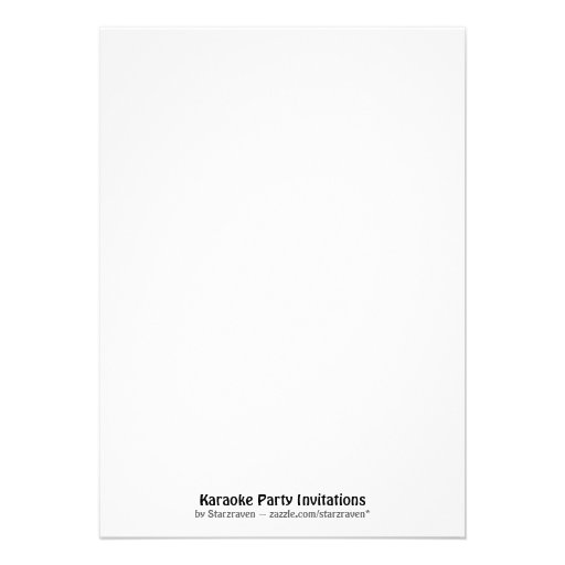 Karaoke Party Blue Invitations