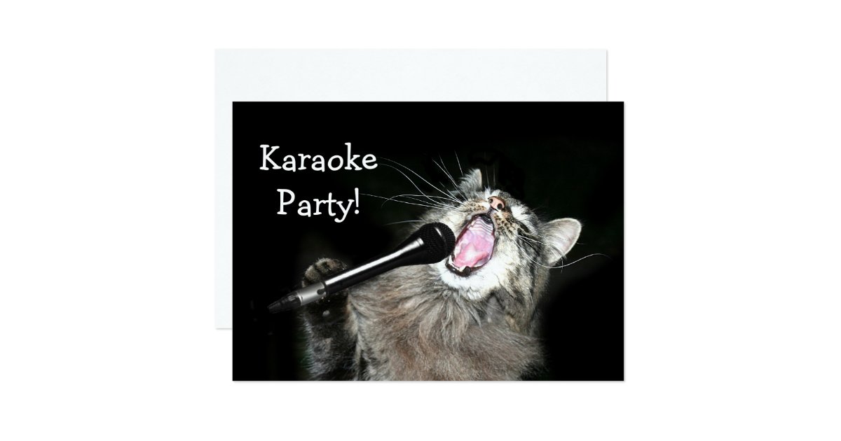 Karaoke Party Card | Zazzle