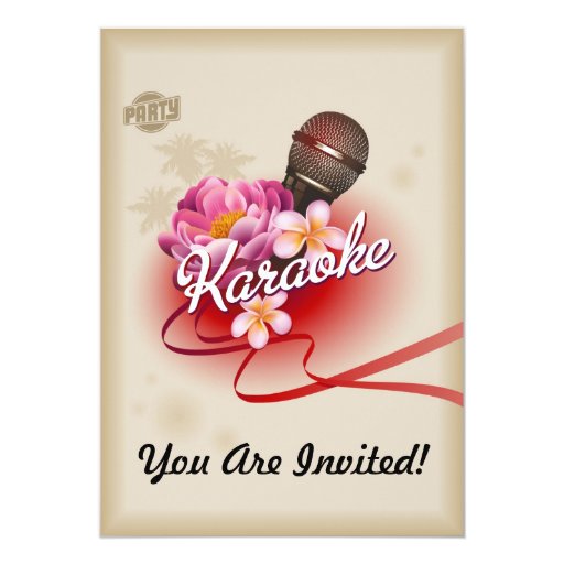 Karaoke Party Invitation Card | Zazzle