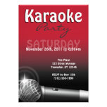 Karaoke Party Red Invitations