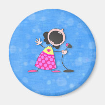 karaoke queen-blue fridge magnet