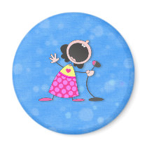 karaoke queen-blue magnets by Toonboy karaoke queen-blue magnets