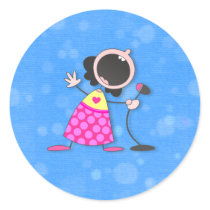 karaoke queen-blue stickers by Toonboy karaoke queen-blue stickers