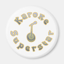 Karaoke Superstar & Mic (National Karaoke Week) Magnets