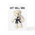 Karate Bear Get Well Soon Card