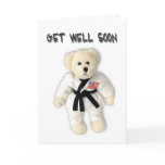 Karate Bear Get Well Soon Card