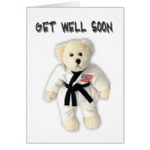 Karate Bear Get Well Soon Card