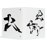 karate binder black shilouette kid
