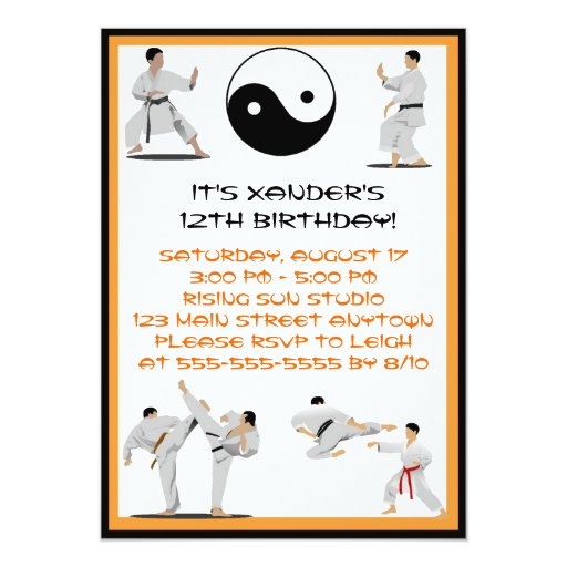 Karate Birthday Invitation | Zazzle