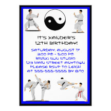 Karate Birthday Invitation