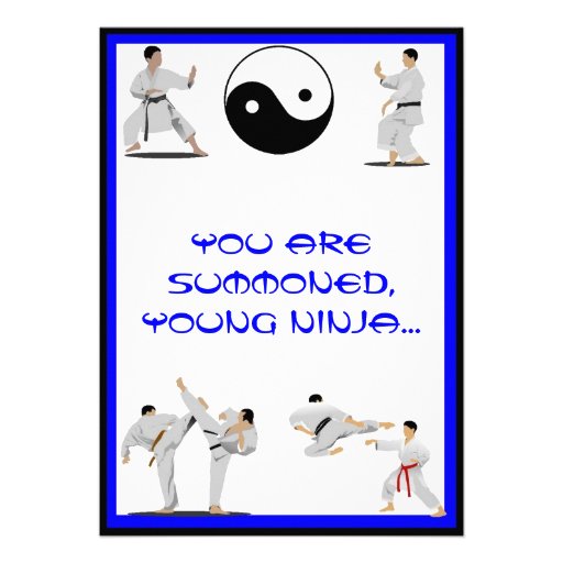 Karate Birthday Invitation