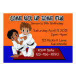 Karate Birthday invitations