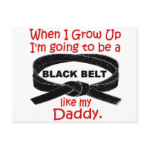 KARATE Black Belt Like My Daddy 1 Post Card