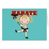 KARATE - Blond Girl T-shirts and Gifts Card