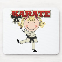 KARATE - Blond Girl T-shirts and Gifts Mousepad