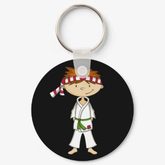 Karate Boy Keychain keychain