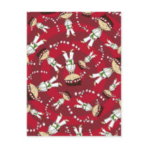 Karate Boy Pattern Postcard