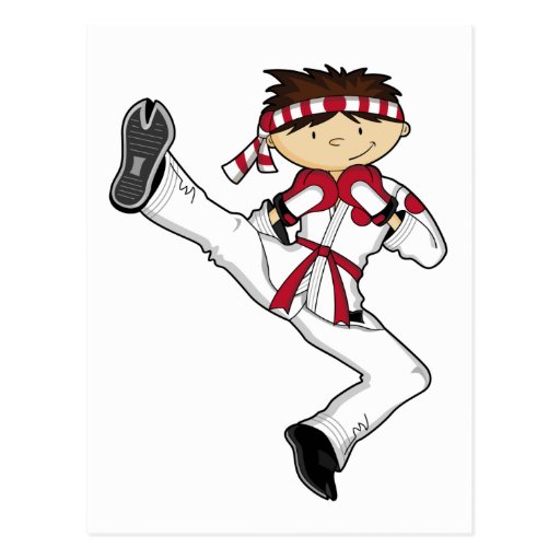 Karate Boy Postcard