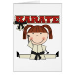 KARATE - Brunette Girl T-shirts and Gifts cards