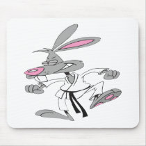 Karate-Bunny Mouse Pads