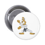 Karate-Cat Pinback Buttons