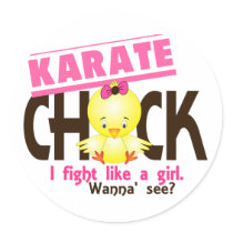 Karate Chick 1 stickers by chicktees Karate Chick 1 stickers