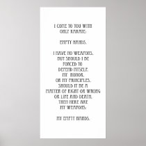 KARATE CREED POSTER