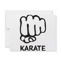karate fist icon invitations